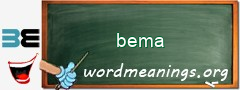 WordMeaning blackboard for bema